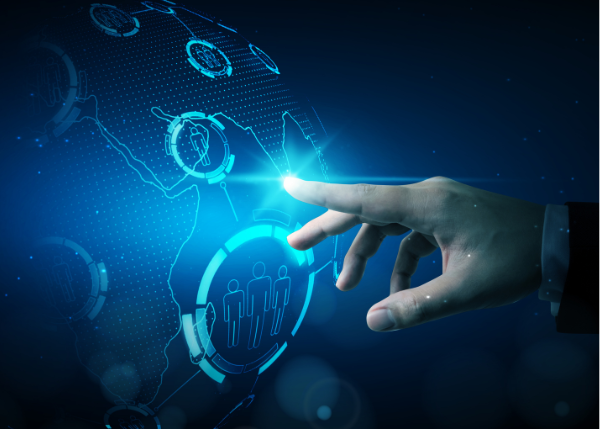 Recruiter isolating new leads on a touch screen interface