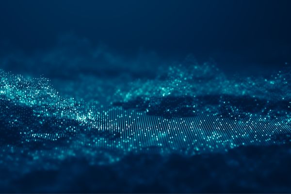 An abstract representation of mountains of datapoints