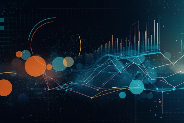 abstract AI image with charts and graphs
