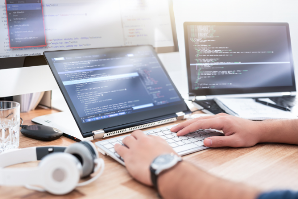 code on computer