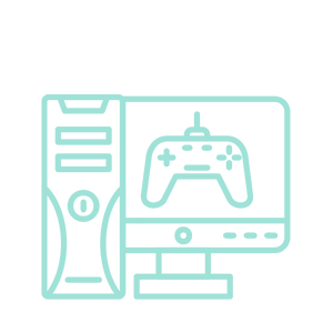 Video game on computer icon