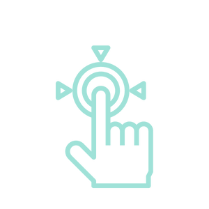 finger pushing button icon