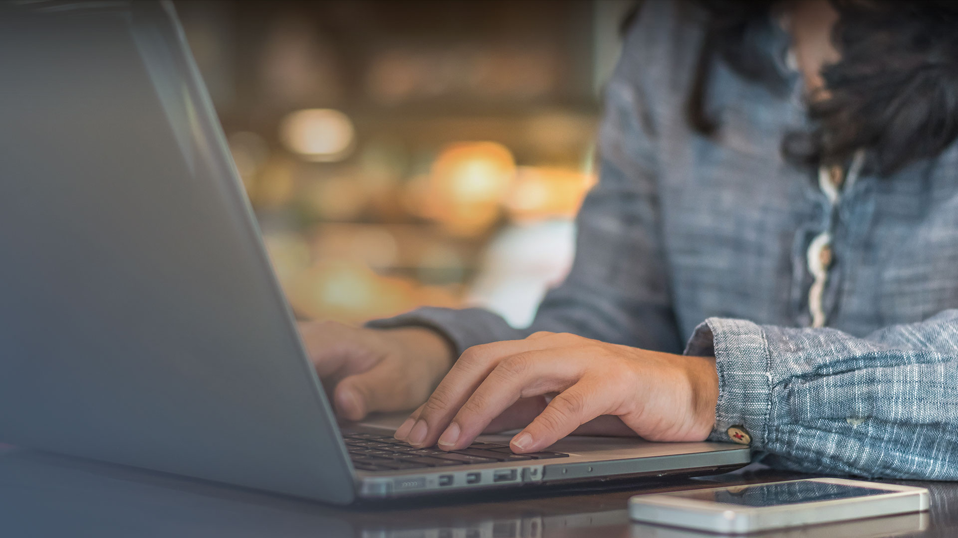 woman typing