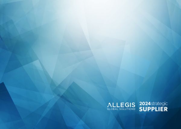 abstract blue image with 2024 Allegis Strategic Supplier logo on right bottom corner