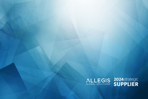 abstract blue image with 2024 Allegis Strategic Supplier logo on right bottom corner