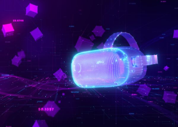A digital illustration of a VR headset