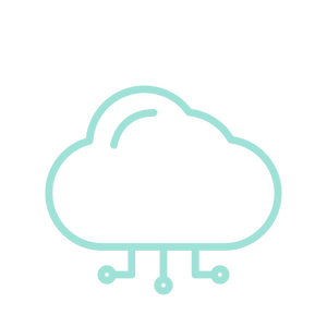 cloud icon with wires coming out