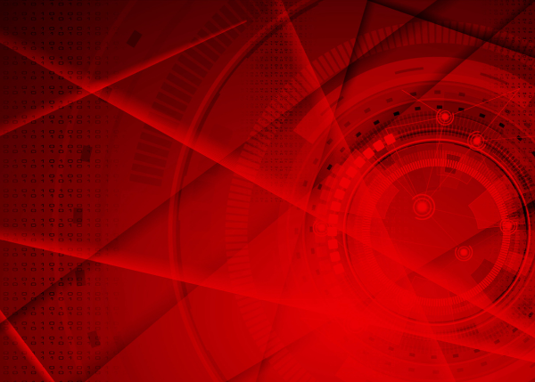 Red and black abstract tech image