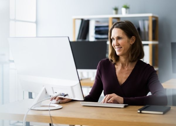Woman on the computer