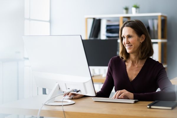 Woman on the computer