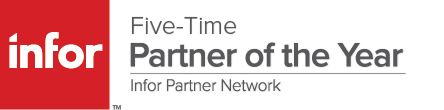 Infor Five Time Partner of the Year Logo
