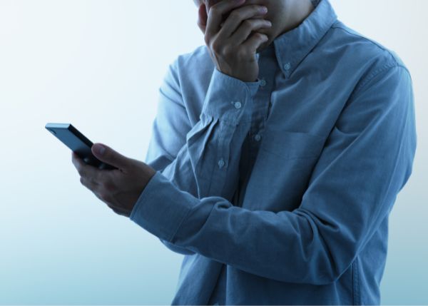 Man looking at his phone