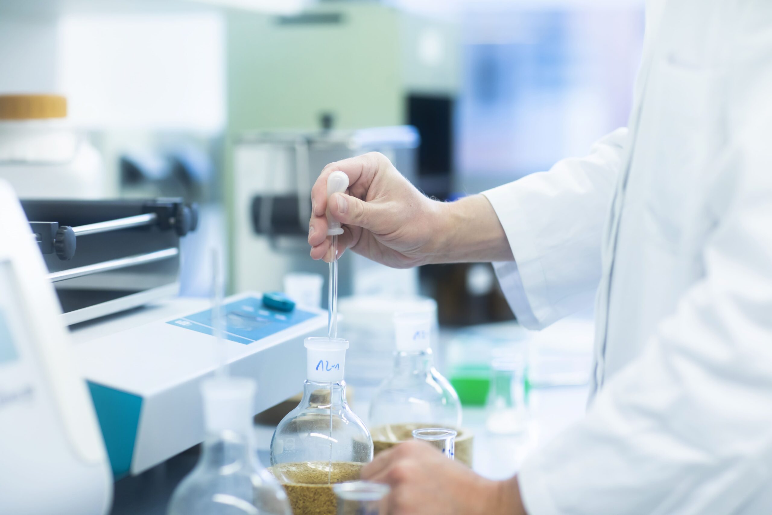 lab technician experimenting in lab