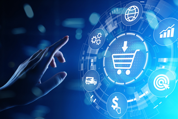 Person selecting a shopping cart