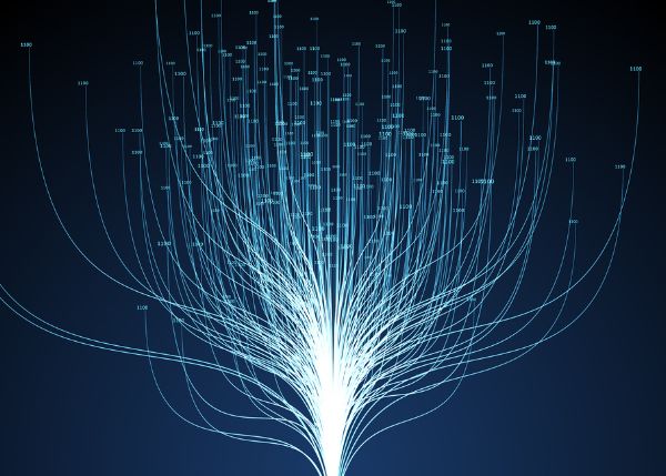 Conceptual futuristic look of the internet and AI use