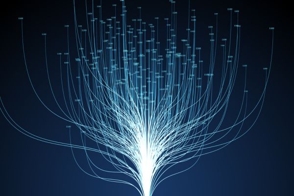 Conceptual futuristic look of the internet and AI use