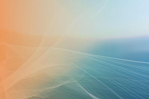 Abstract swirl design with orange and blue colors