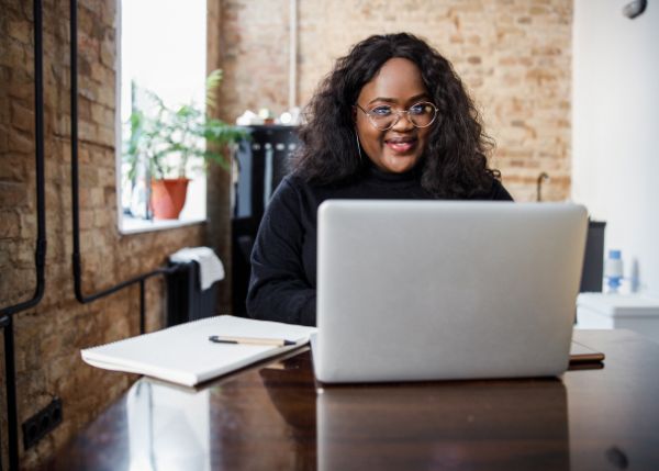Woman on her laptop
