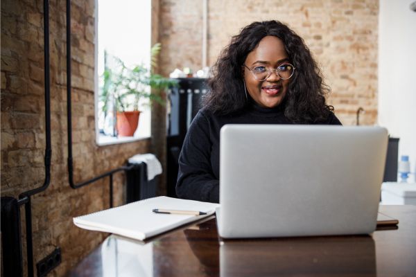 Woman on her laptop